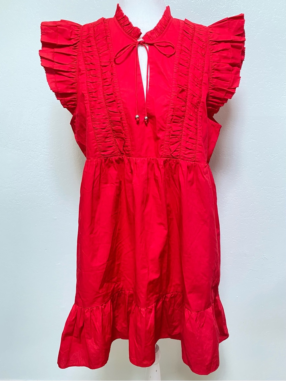 Caroline Constas Red Ruffle Dress - Picture 2 of 9
